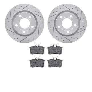 R1 Concepts WBSN1-74038 Brake Rotors - Carbon Coated - D/S W/ Perf Sport Pads